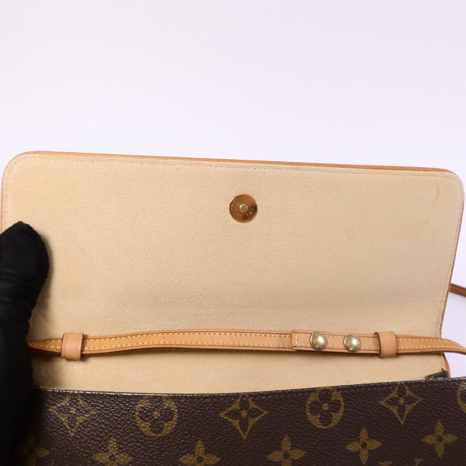 LOUIS VUITTON LV GHW Pochette Twin GM Shoulder Bag M51852 Monogram Brown