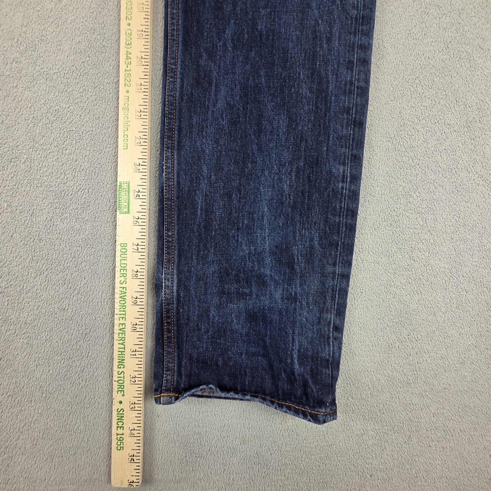 Stone Island Jeans Mens Blue RE-T Medium Wash Slim Button Fly Fits 32×32