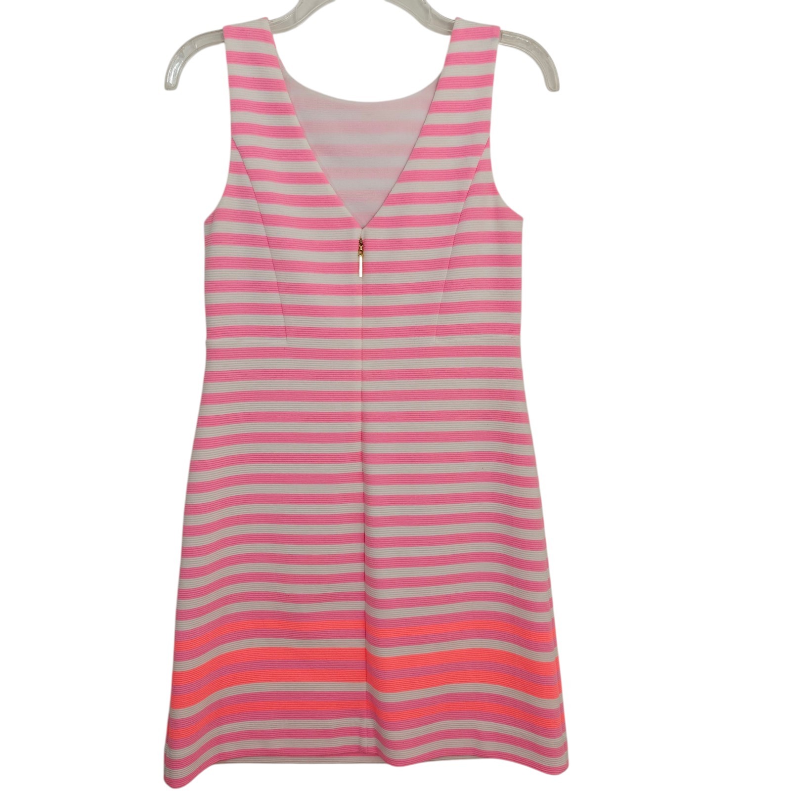 Lilly Pulitzer Eden Mini Shift Dress Size XS Tropical Pink Pout Striped Summer
