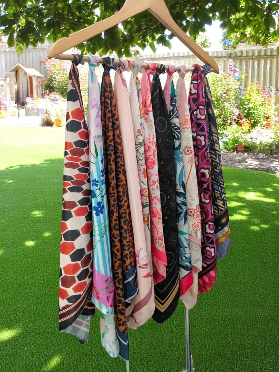 Fashion Small Square Scarf 20″ x 20″ Soft Silk Blend Neck Head Wrap Scarves 25Pc