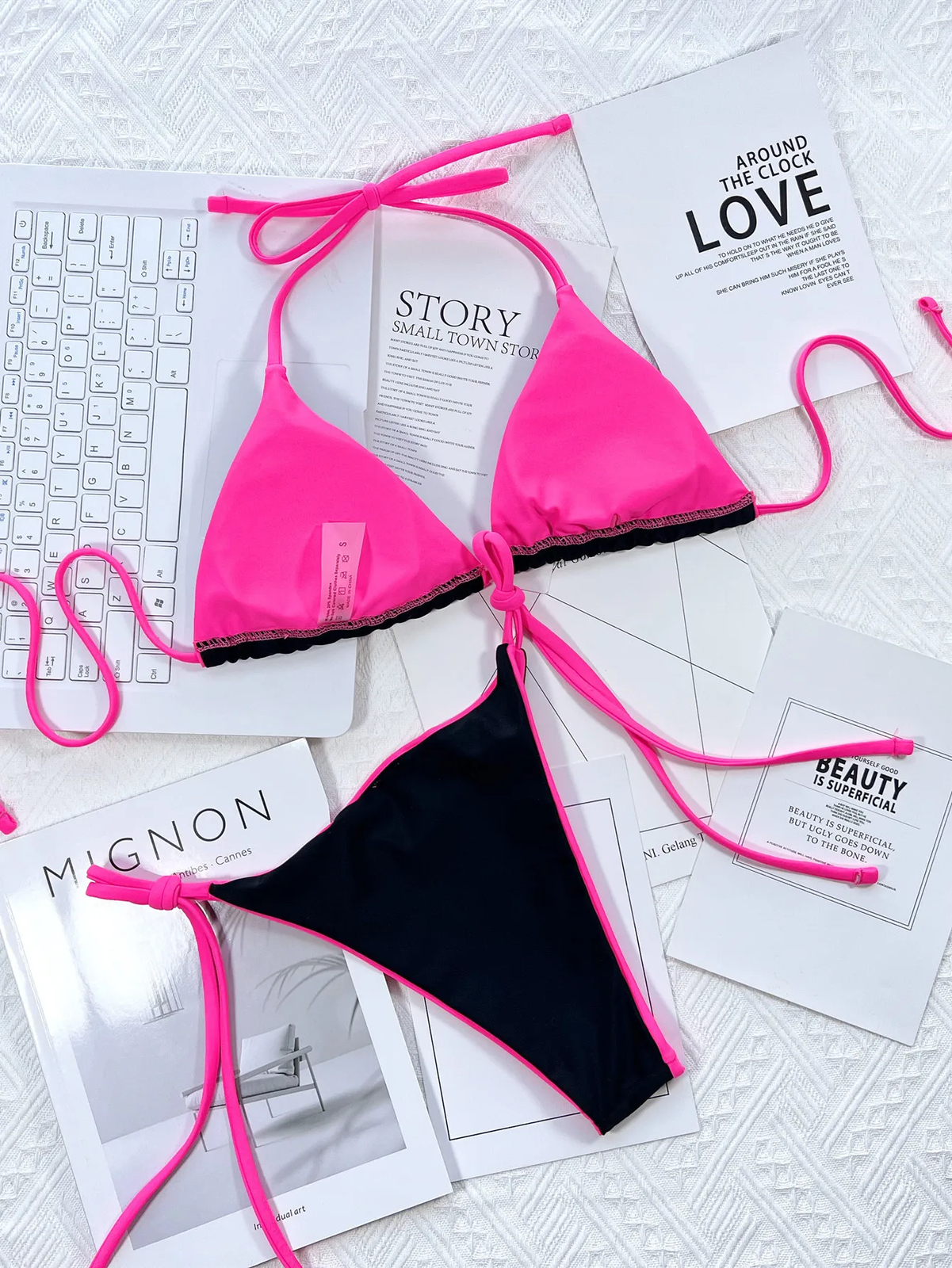 Womens Sexy Triangle Push Up Brazilian Bikini String Swimwear Thong Bathing Suit