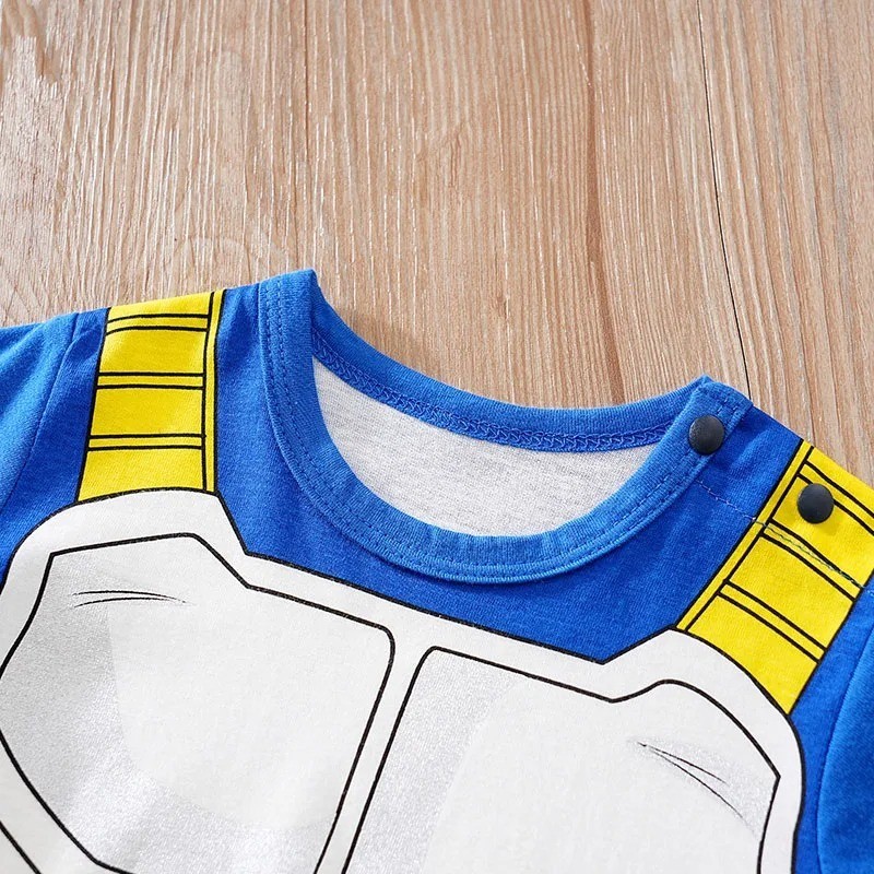 Anime Saiyan Baby Cosplay Romper Soft Cotton Newborn Jumpsuit Costume Outfit