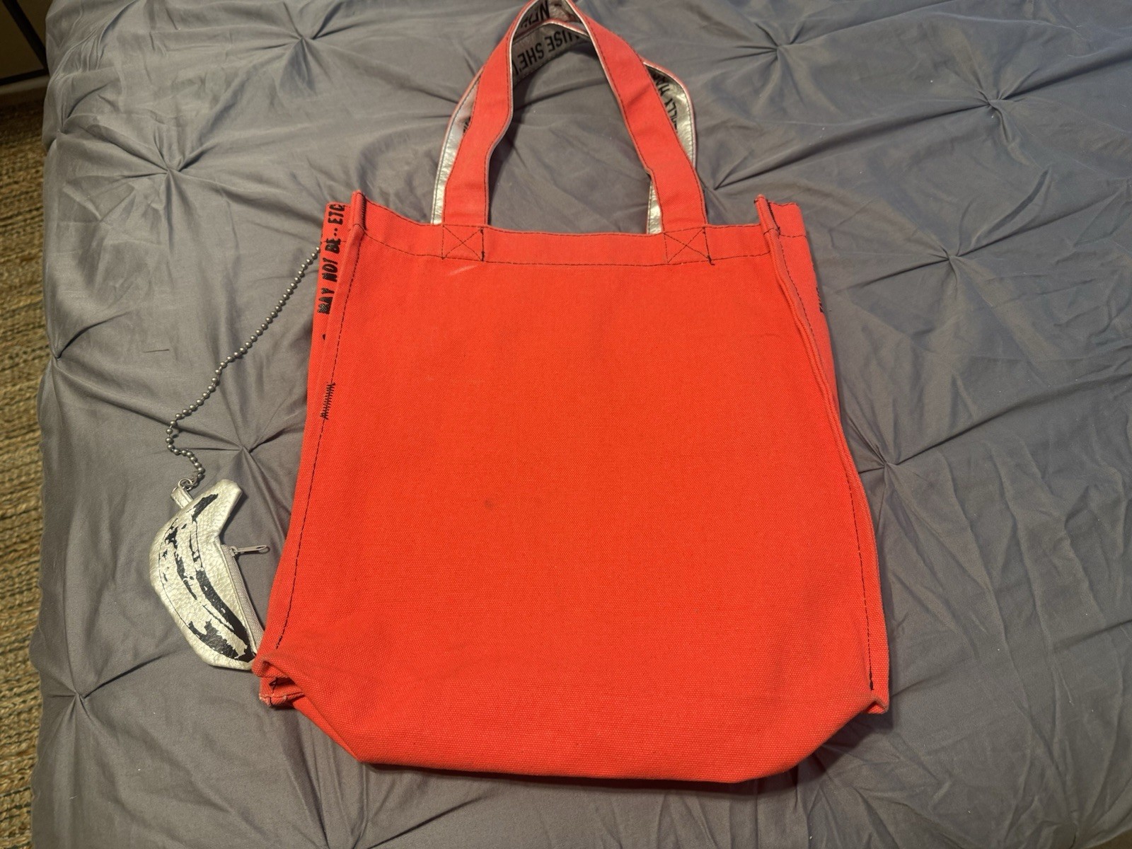 Andy Warhol Jackie O Portrait Print Tote, Open Top, Inner Pockets