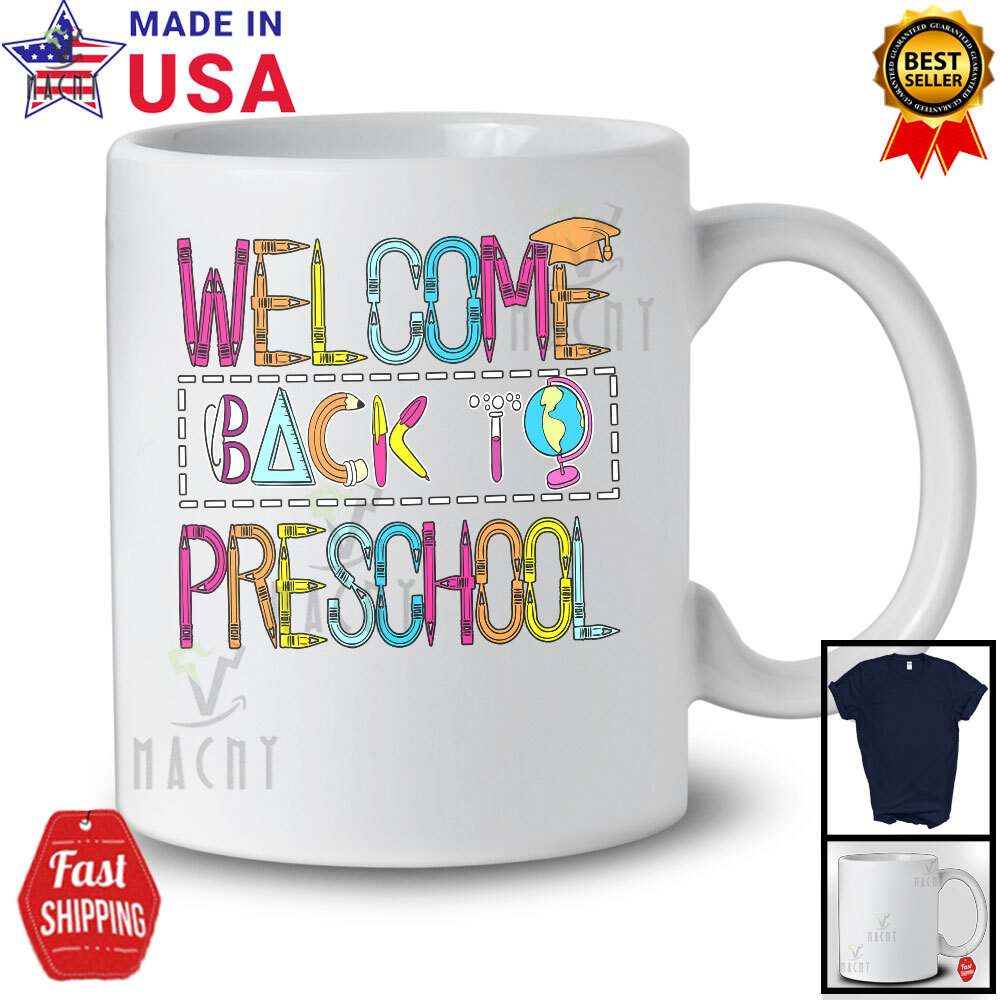 Welcome Back Preschool, Colorful Back To School, Dabbing Pencil Students T-Shirt
