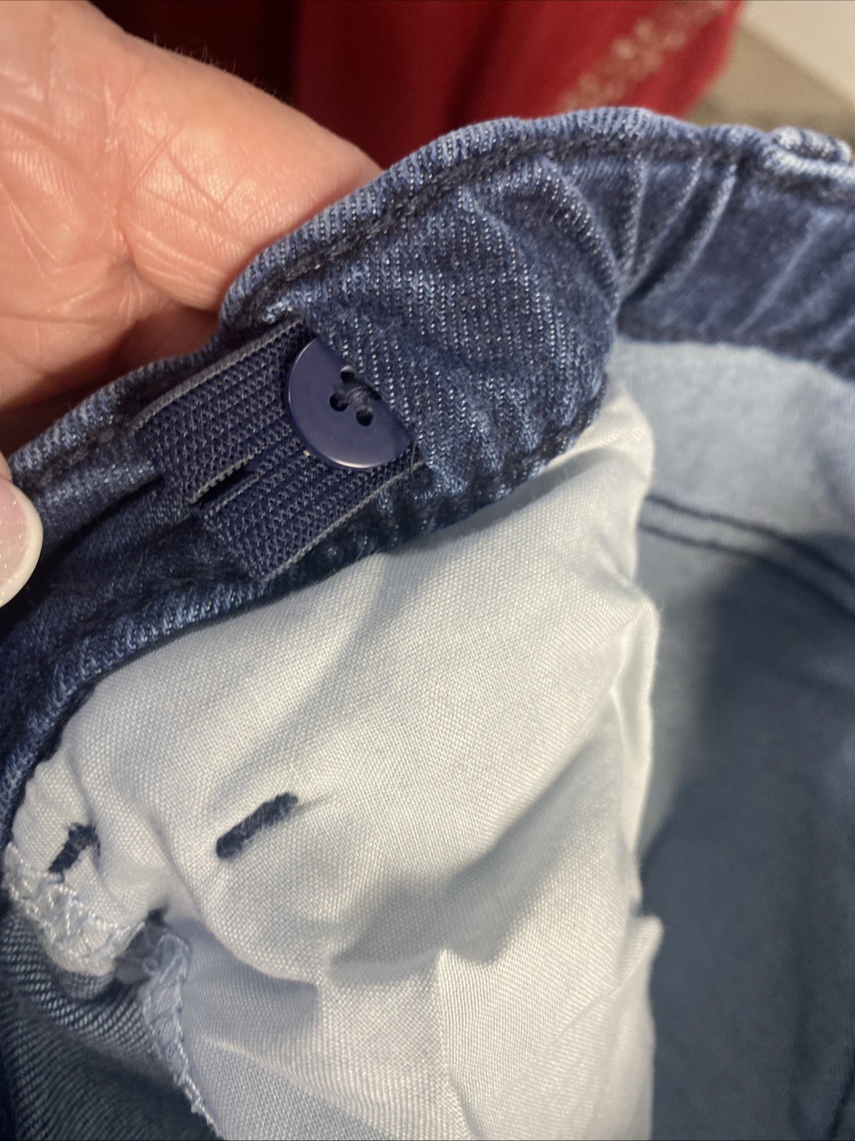 Cat & Jack Blue Jeans 16 Skinny Stretch Adjustable Waist/Button Zipper Closure