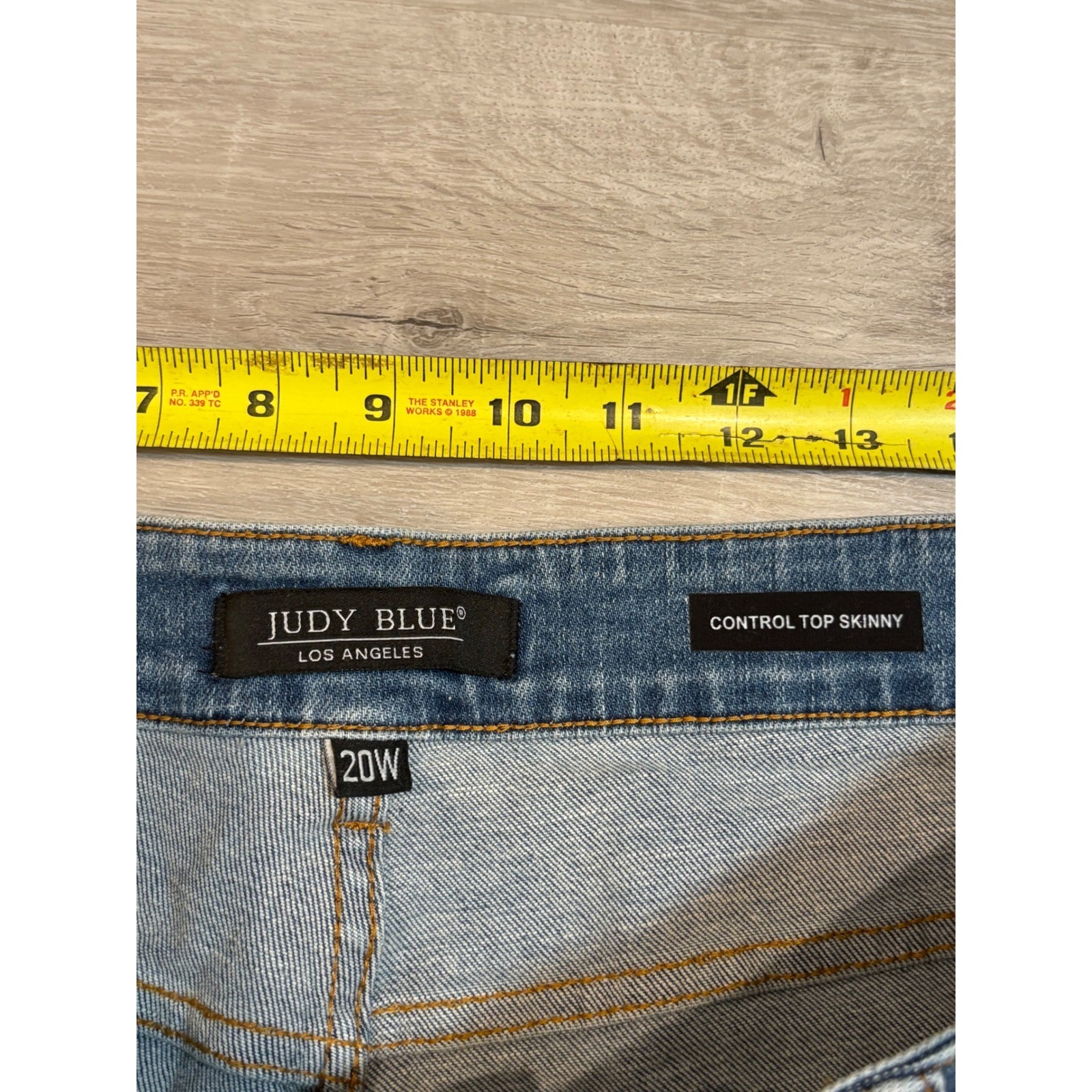 Judy Blue Control Top Skinny Jeans Distressed Denim Size 20W