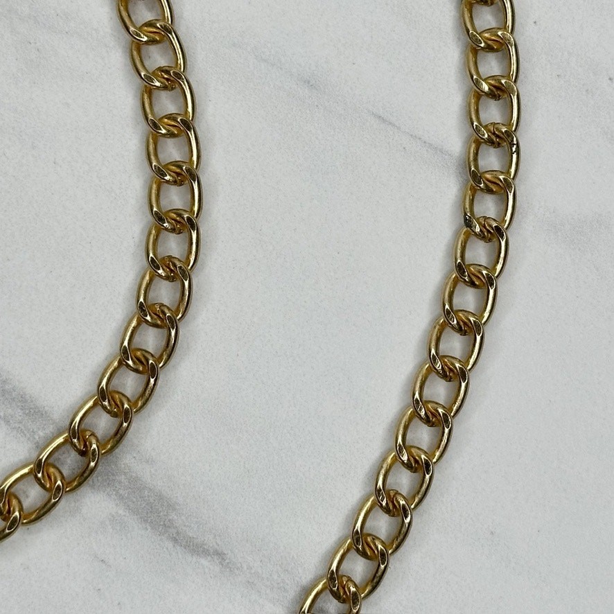 Gold Tone Chain Link Crossbody Purse Handbag Replacement Strap – 50″