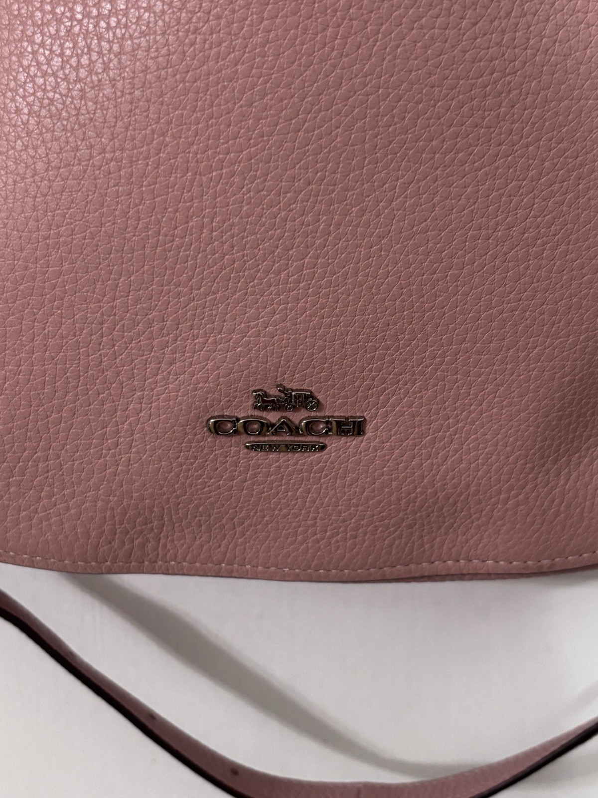 Coach Pink Pebbled Sutton Hobo Shoulder Bag