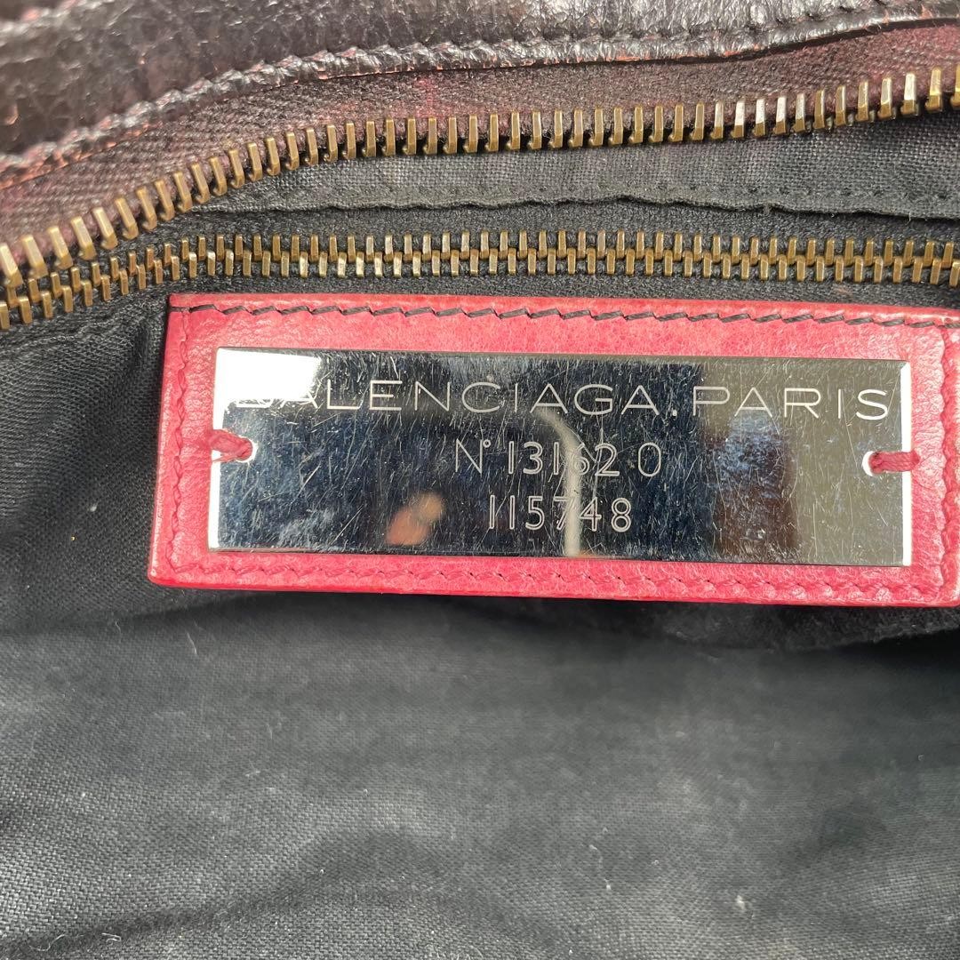 Balenciaga 2Way Leather Handbag Shoulder Bag Brown size 14.2×9.8×5.5 inches