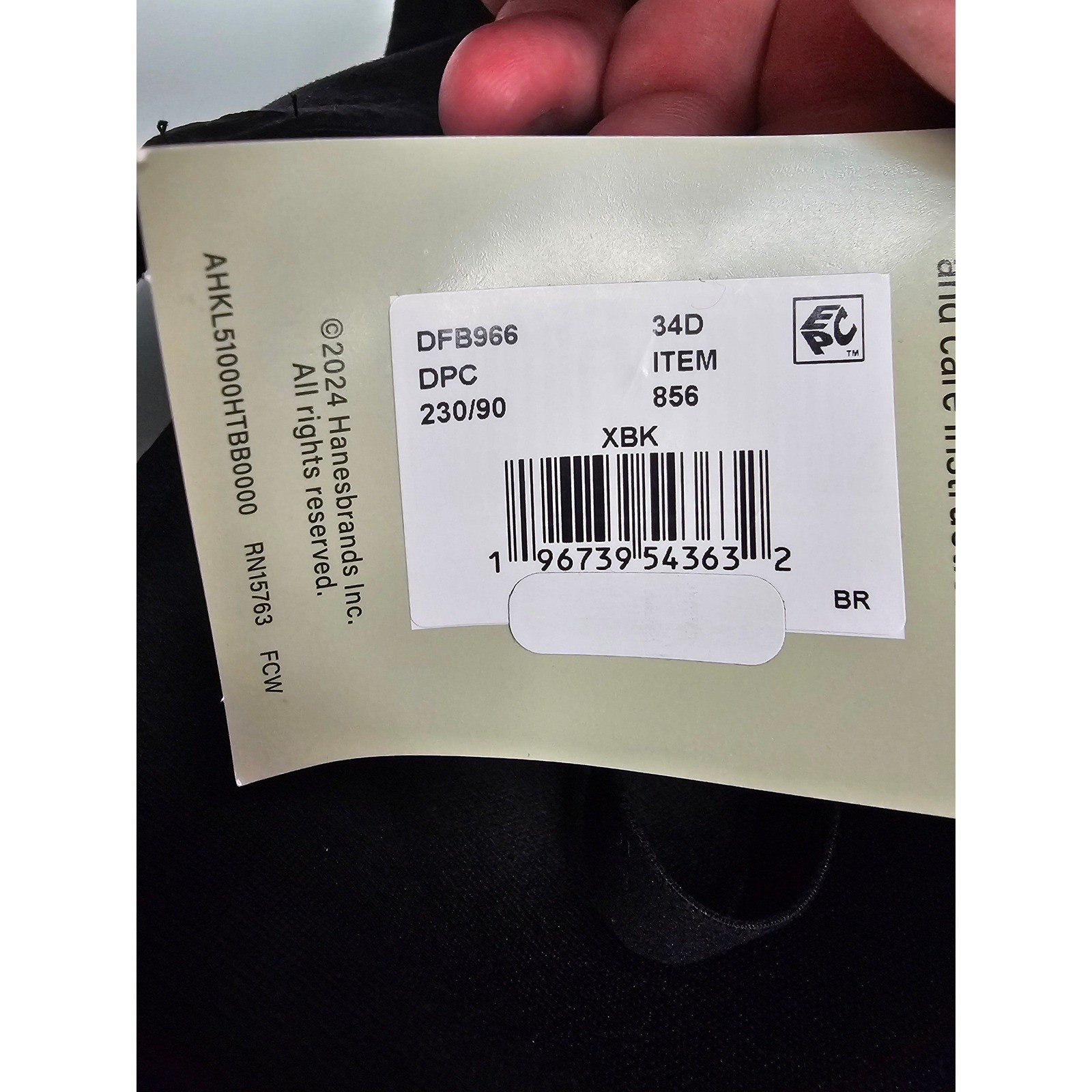 Bali One Smooth U Underwire Strapless Bra Black 34D DFB966 Multiway Straps NWT