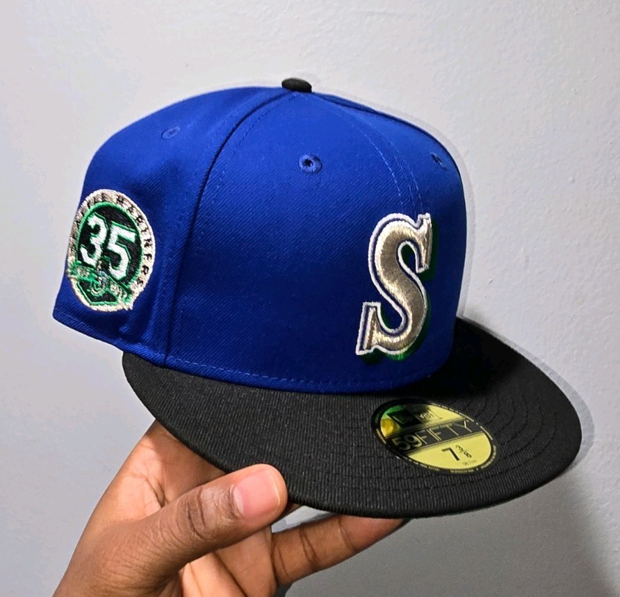 Hat Club Exclusive Crossover Seattle Seahawks Mariners New Era Fitted 7 3/8