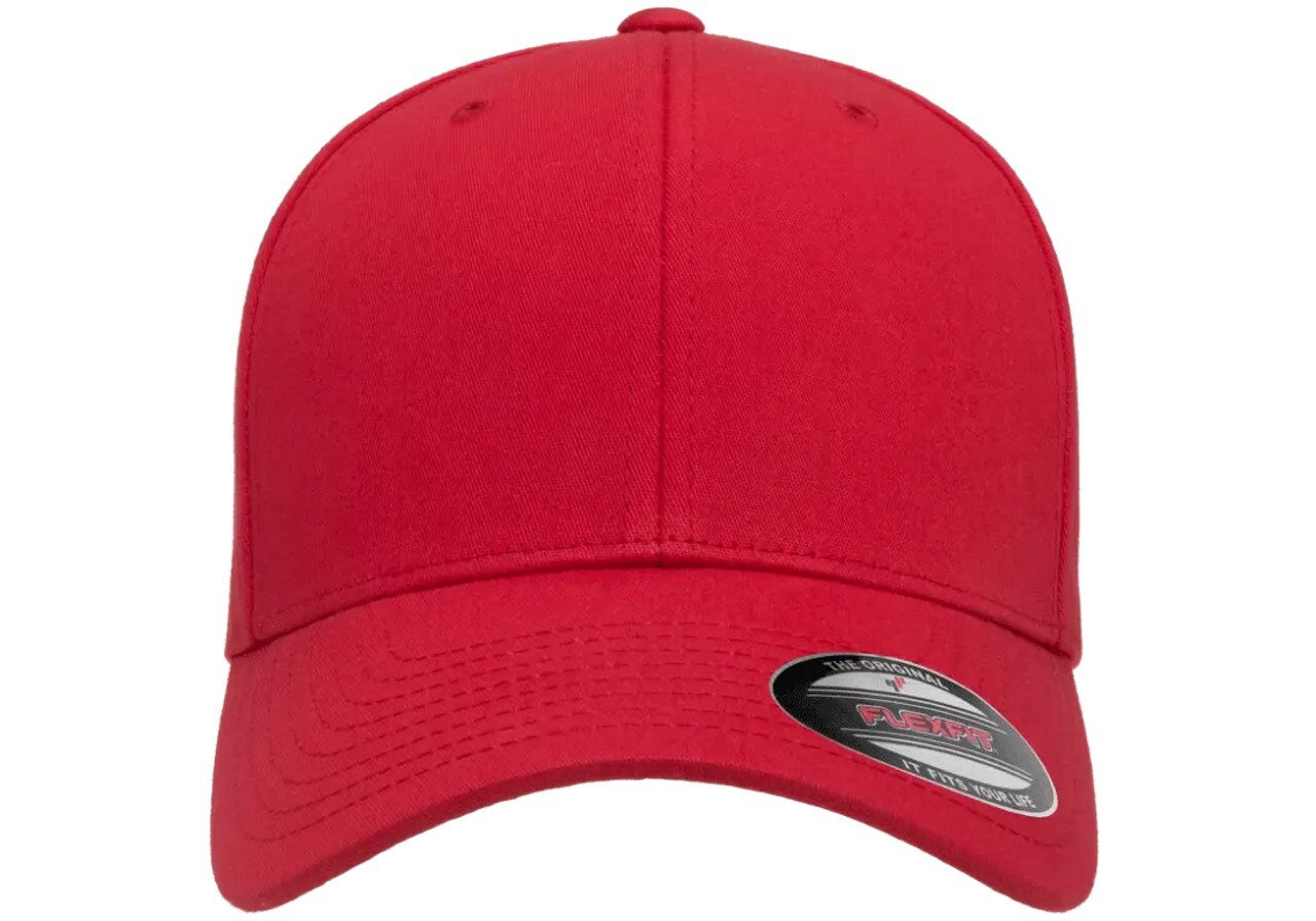 Flexfit Fitted Cotton Cap Red