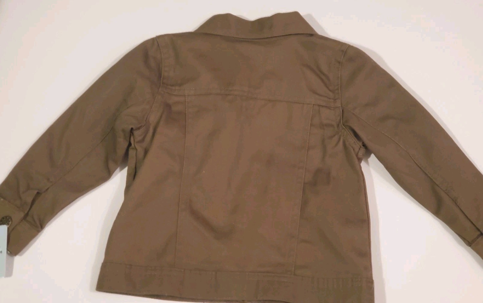 Little Lad green denim jacket 2T, NWT, adorable, snap up, 2 front pockets