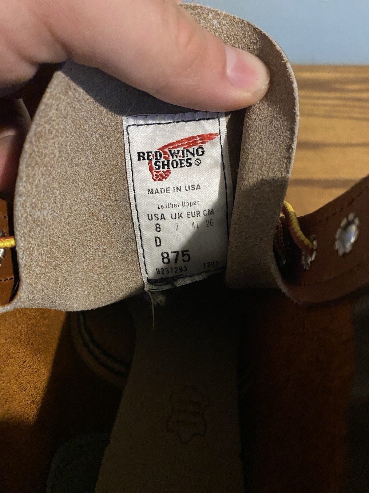 Red Wing Heritage men’s Classic 6 inch Moc Toe Work Boot 875 Oro Legacy USA 8 D