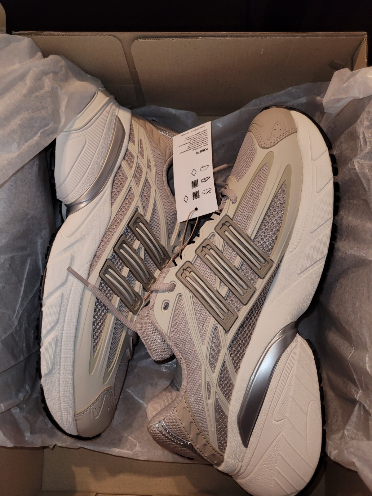 Adidas adistar XLG 2.0 Kl6670 Mens Sz 9 Aluminium/Wonder Beige/Off White🔥