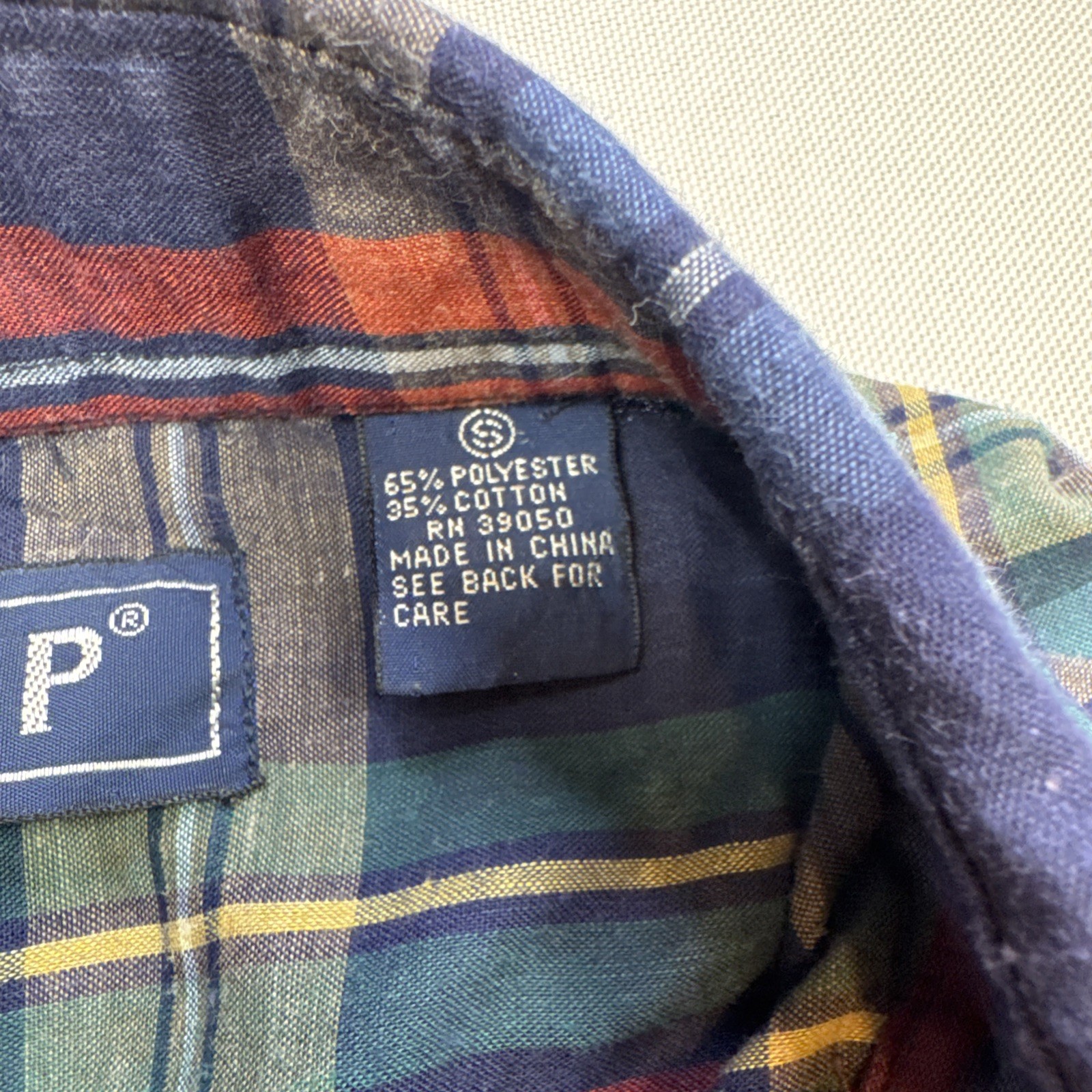 Vintage VIP Western Snap Shirt Mens S 90s Plaid Check Pearl Cowboy Ranch #0210