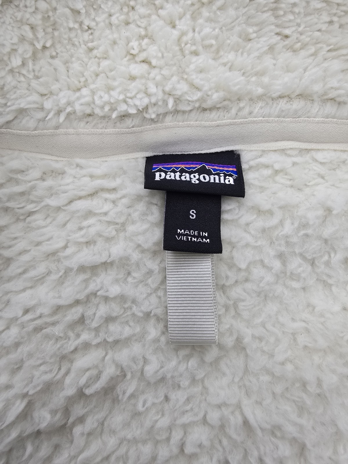 Patagonia Women’s Size S Los Gatos 1/4 Zip Fleece Pullover Ivory Sherpa EUC