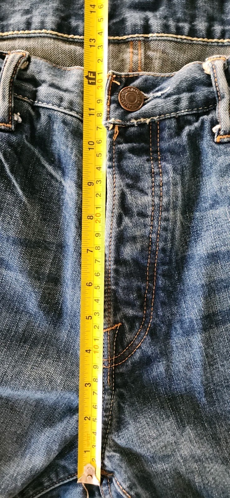 Abercrombie & Fitch Mens Kilburn Low Rise Boot Jean Sz W36 L32 Button Fly Y2K