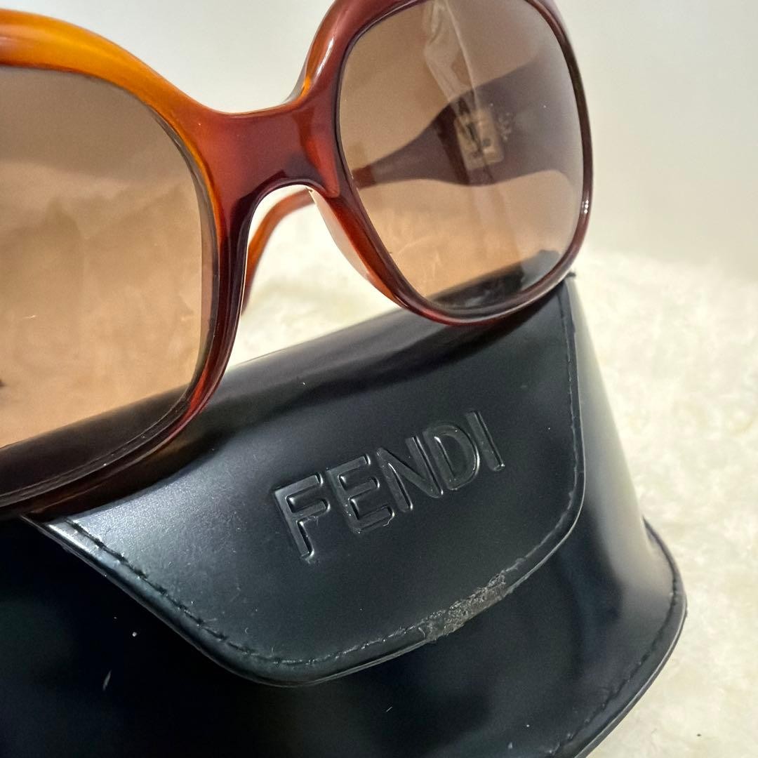 Fendi Sunglasses, Tortoiseshell Pattern, Brown, FF, With Cloth/Case.