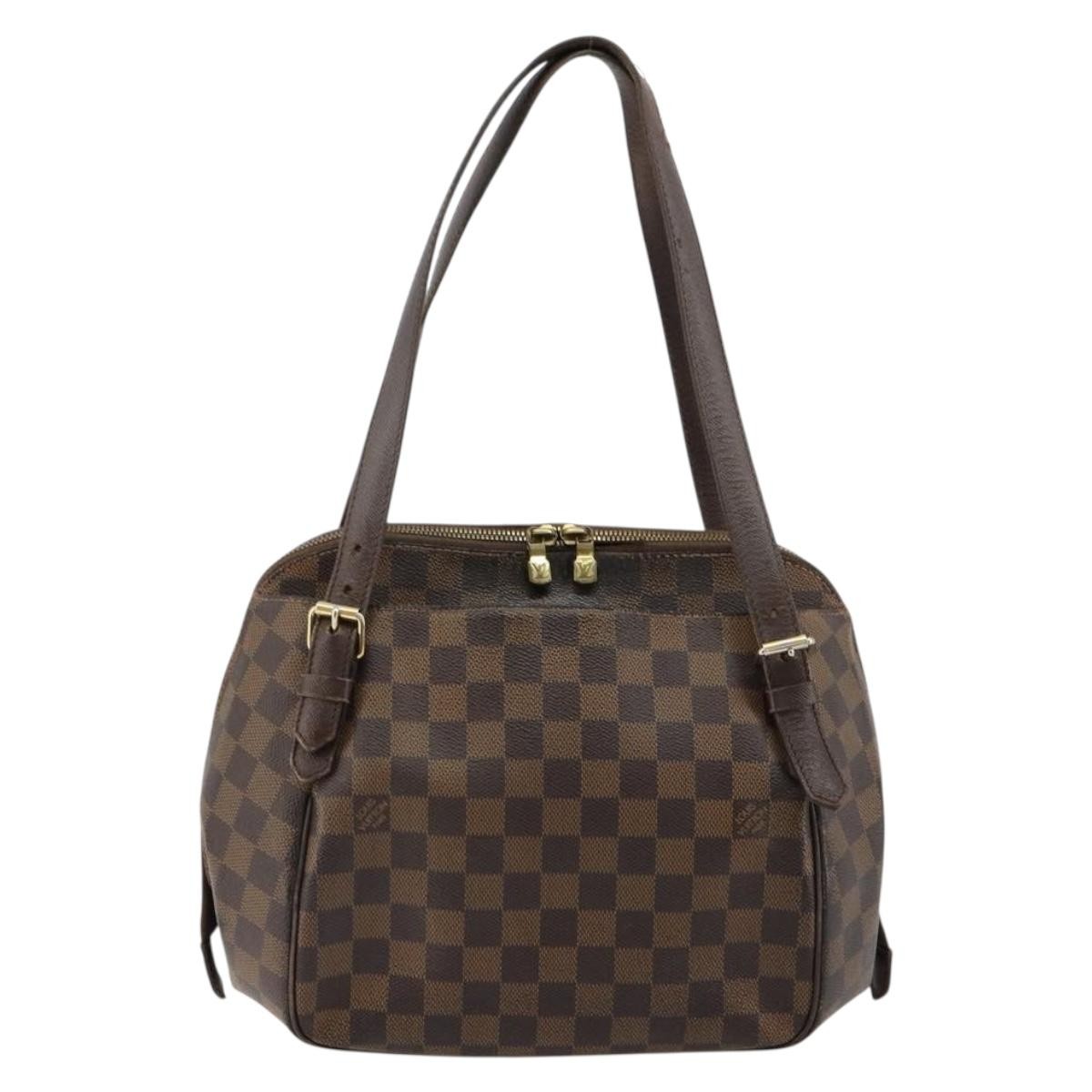 LOUIS VUITTON Damier Ebene Belem MM Hand Bag N51174 LV Auth BA12741