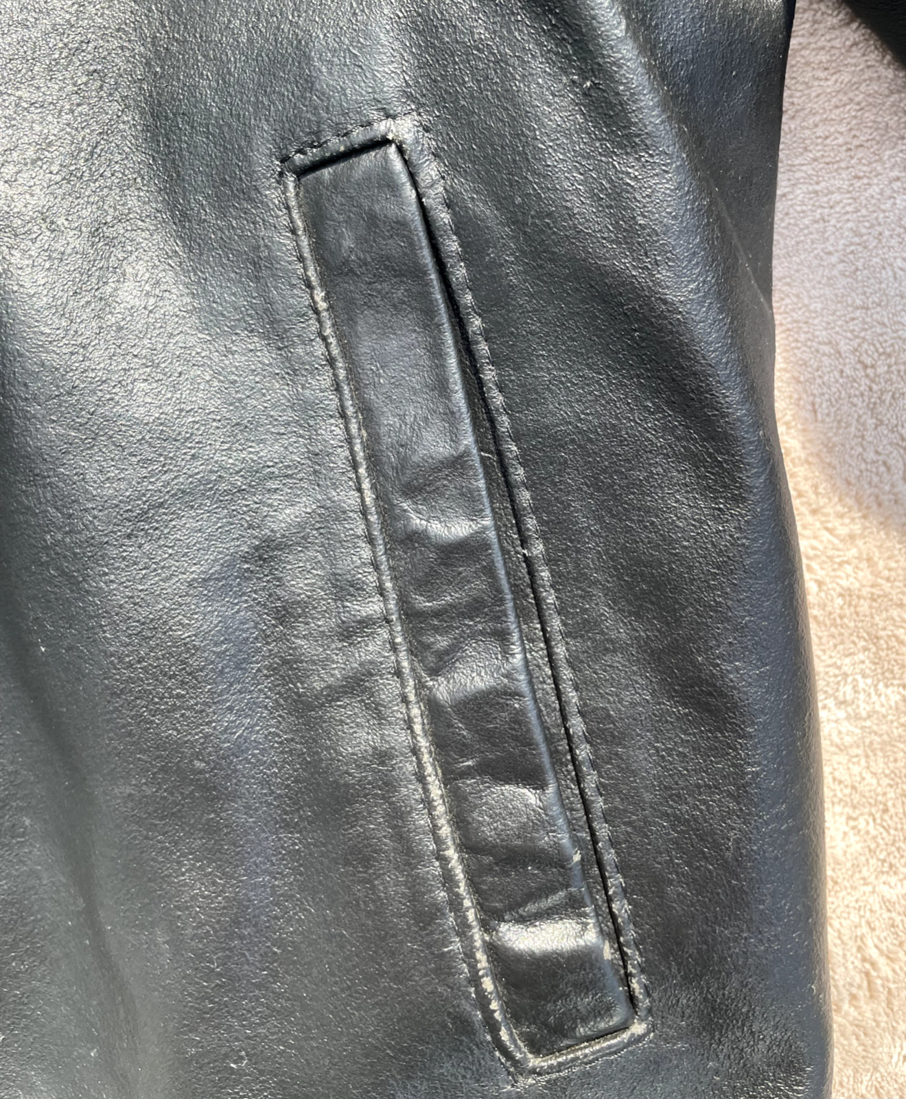 Vintage Vera Pelle Gardini Men’s Black Leather Jacket Zip Made In Italy size XS