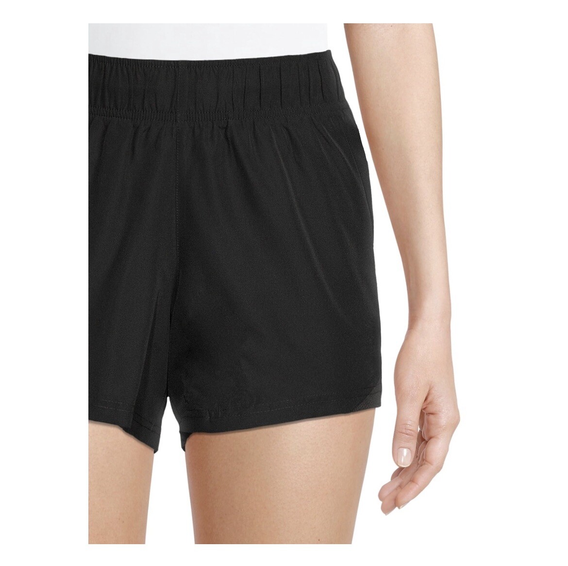 Athletic Works Women’s 3X (22) Core Running Shorts w/Panty Liner • Black Soot