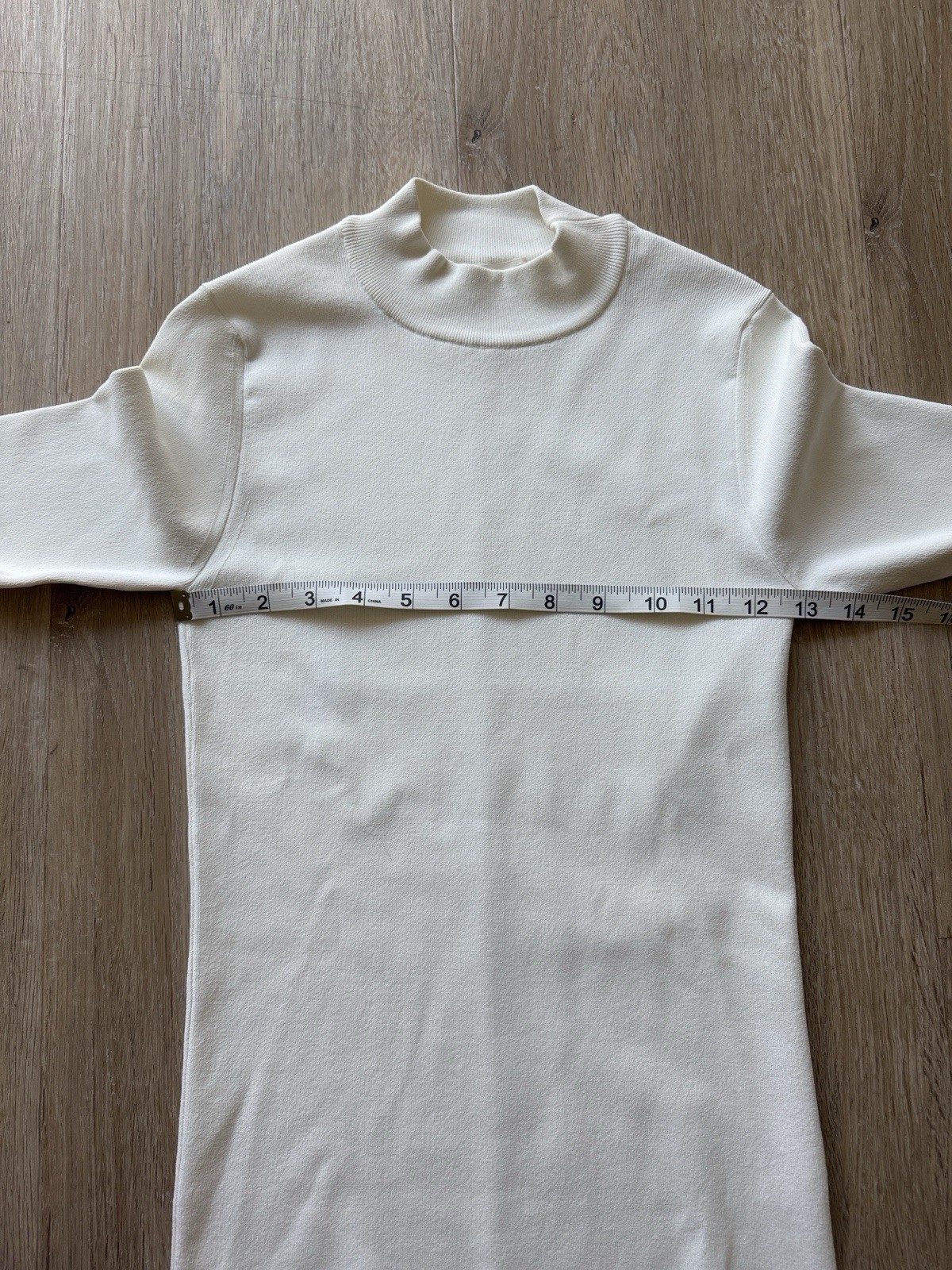 The Row White/bone Long Sleeve Mock Neck Top XS Excellent Condition