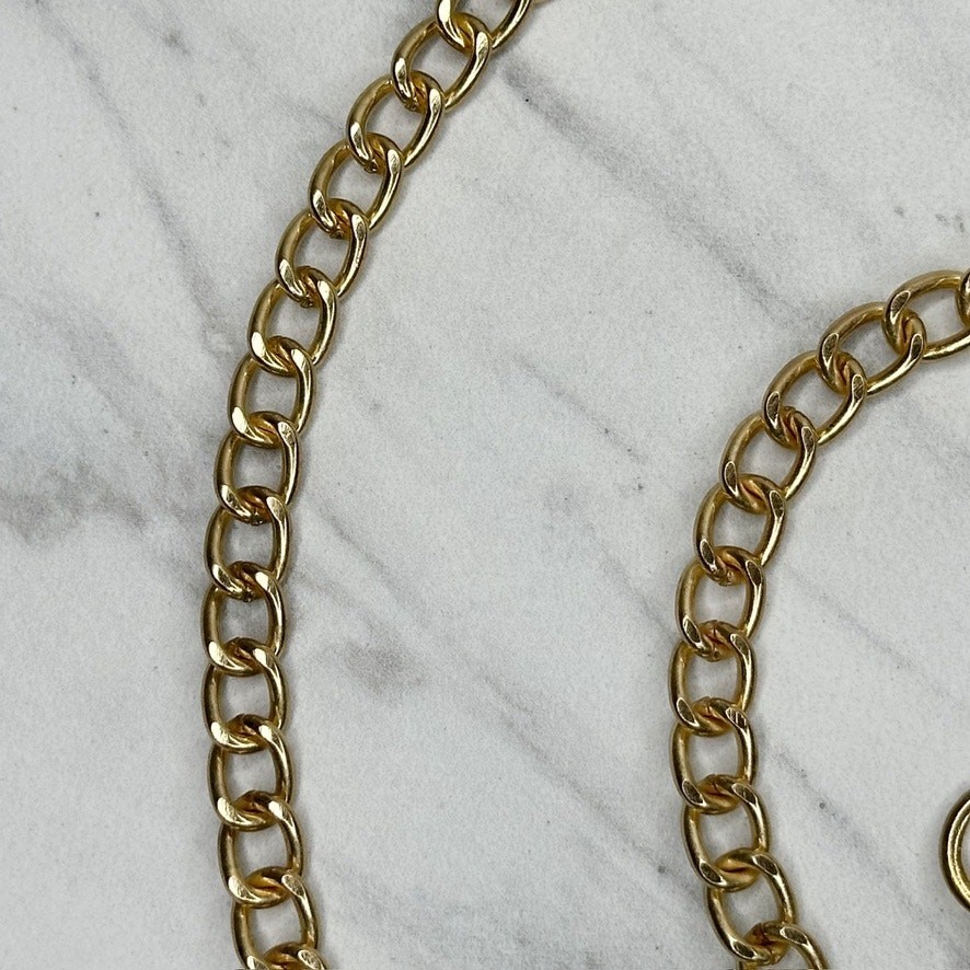 Gold Tone Chain Link Crossbody Purse Handbag Replacement Strap – 50″