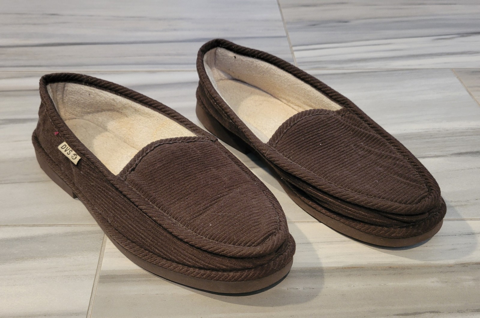 DVS Shoe Company Fransico Brown Corduroy Slippers Size 12