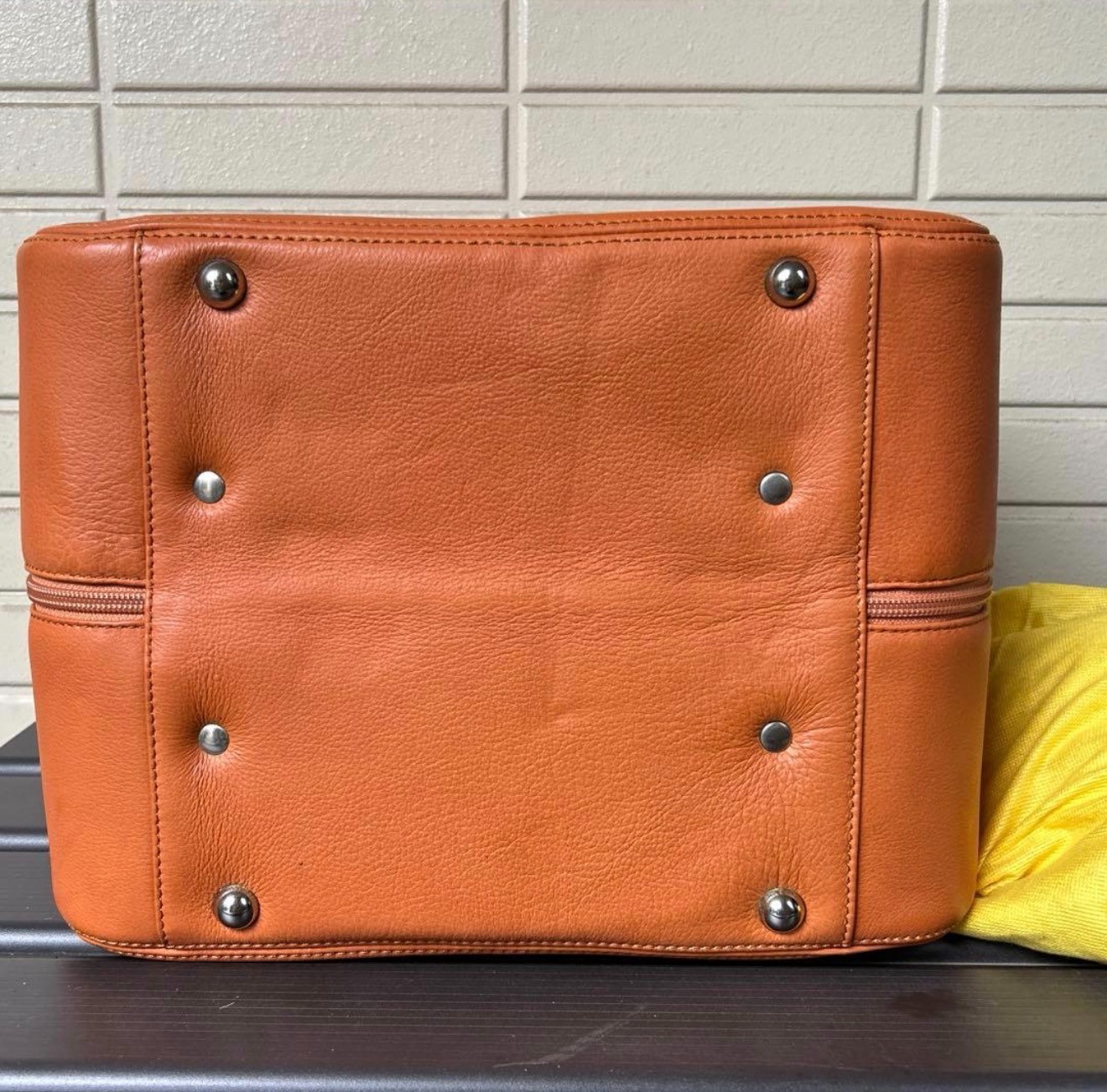 [Authentic] Ferrari Leather Boston Bag Duffel Bag Vintage Limited Edition