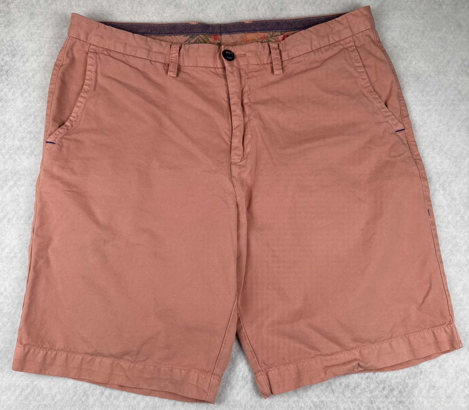 Tommy Bahama Mens Size 35 Salmon Pink Relax Fit Casual Chino Shorts