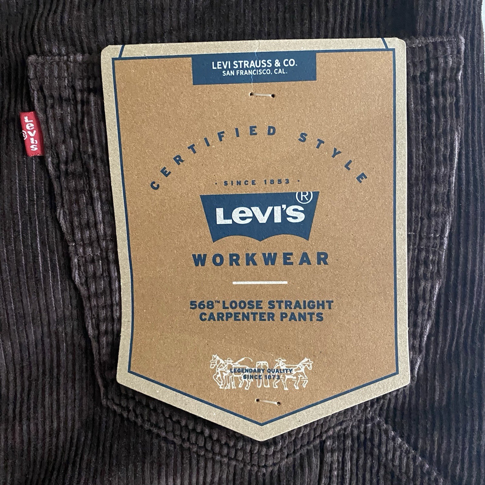 Levis 568 Loose Fit Corduroy Carpenter Pants Mens 31×32 Utility Work Skater Y2K