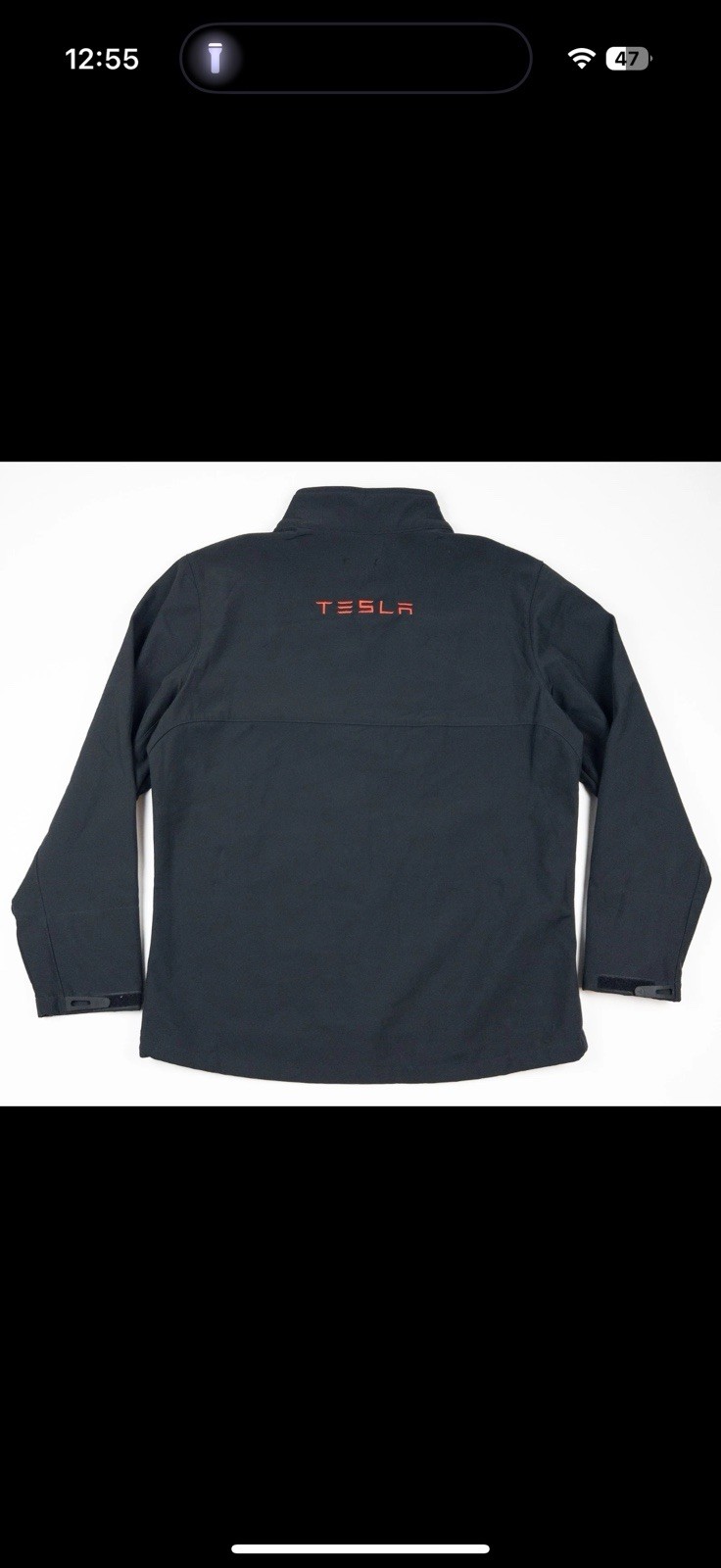 Tesla Softshell Jacket Men’s Large Black Full Zip Corporate Employee Only Rare