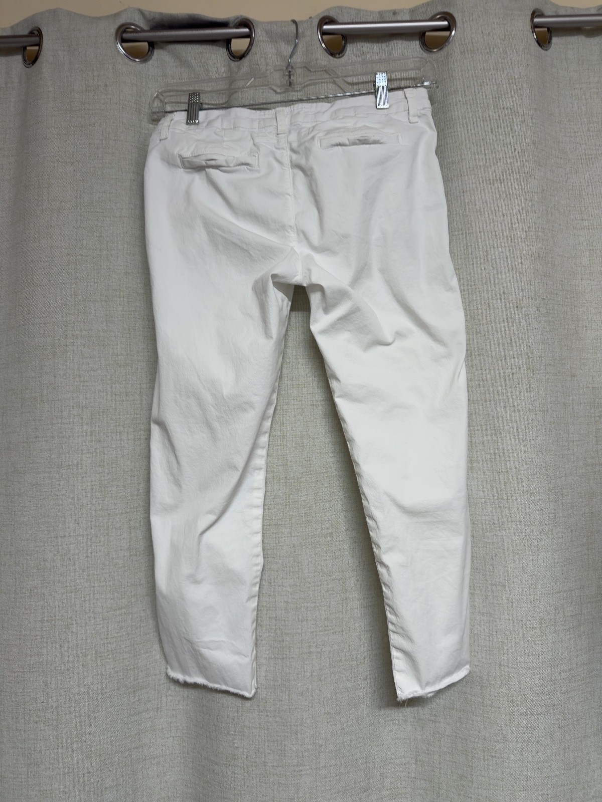 FRANK & EILEEN White Wicklow Pants Stretch Cotton Trousers Size 8