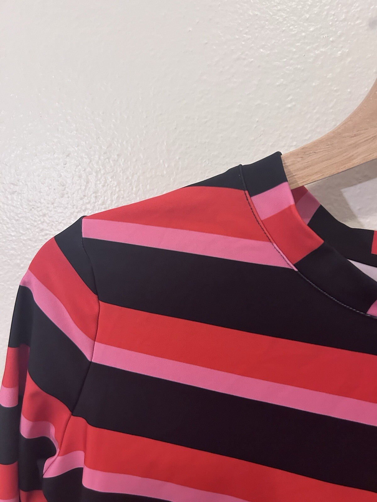 Jonathan Cohen Womens Striped Long Sleeve T Shirt Size XS Red Black Crew Neck