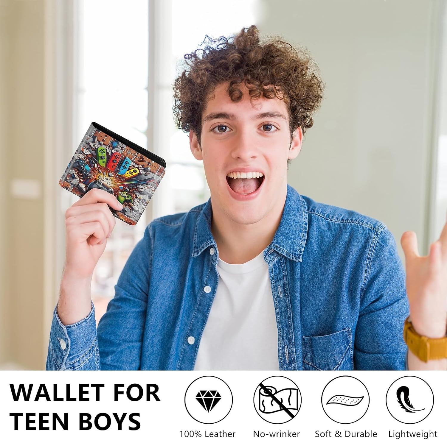 Kids Wallet for Boys, Cool Wallets for Teen Son Ages 4 5 6 7 8 9 10 11 12 13 14