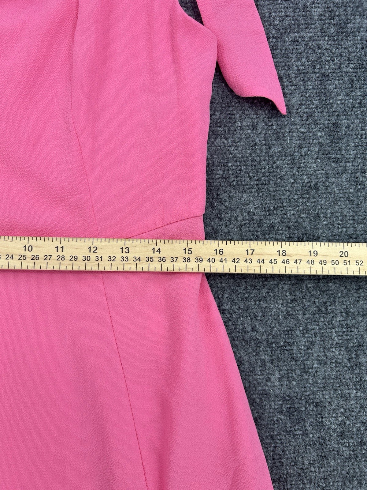 Bright Pink Barbiecore Flared Slit A-Line Midi Dress Womens Size Medium