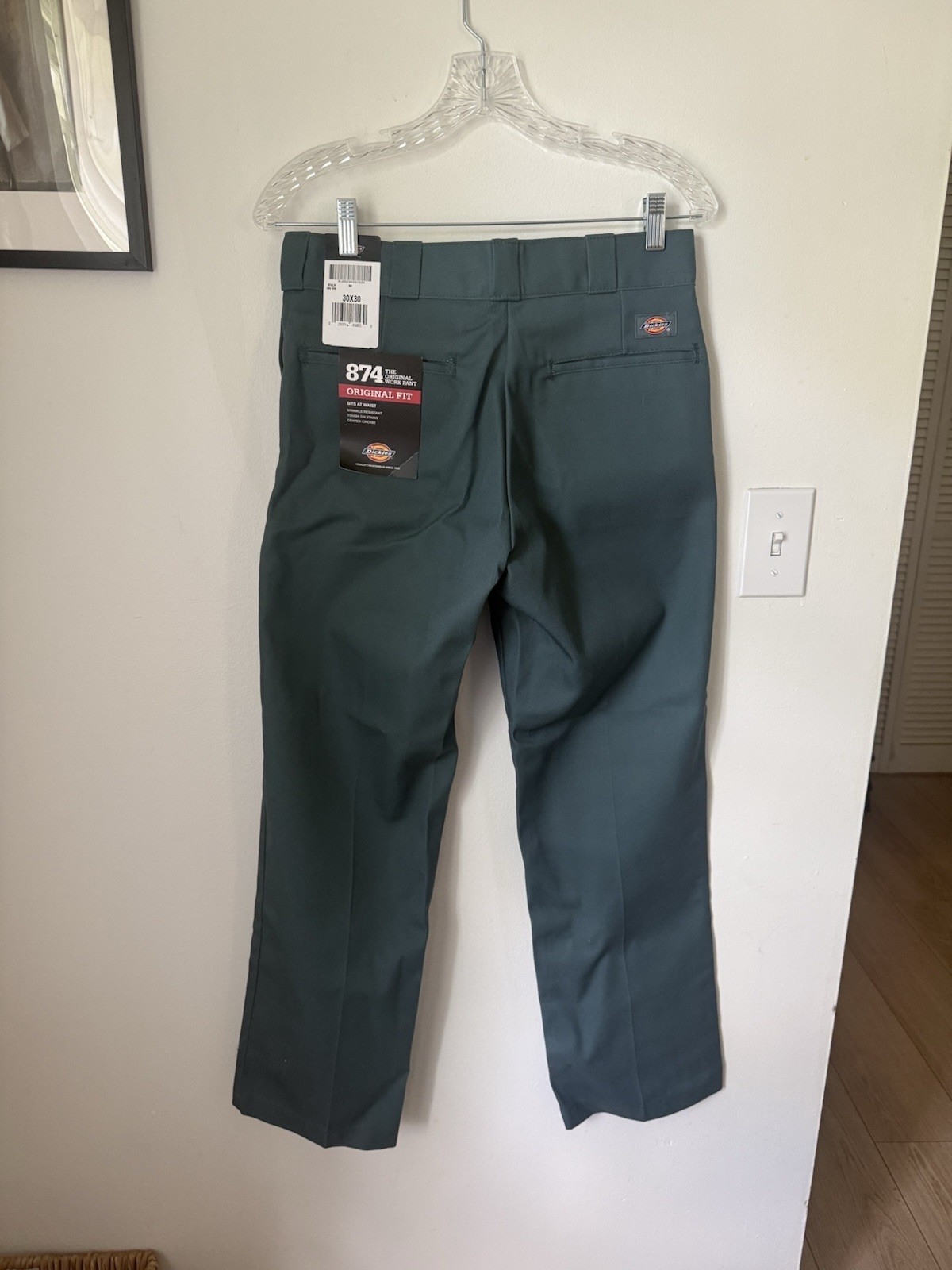Dickies 874 Original Fit Men’s Work Pants Green 30×30 Twill Cotton Blend