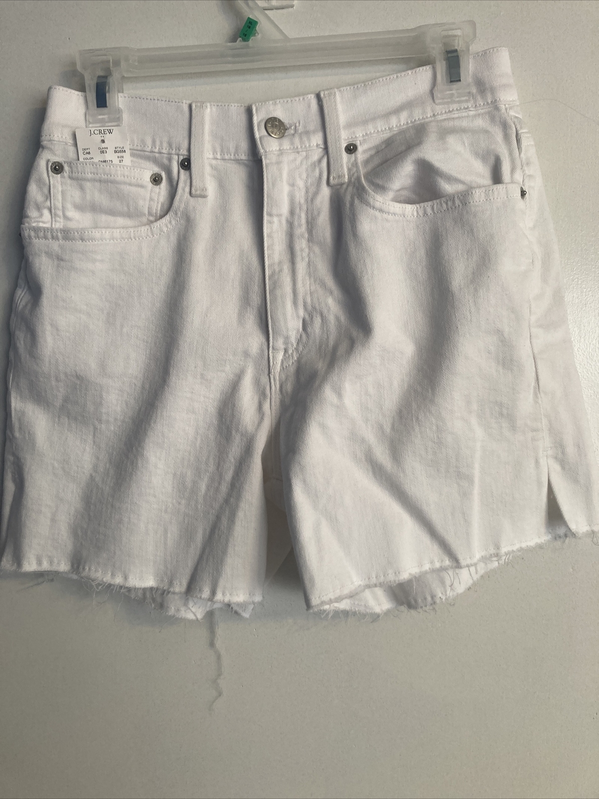J. Crew Women’s Shorts Size 27 White Stretch Raw Edge #806