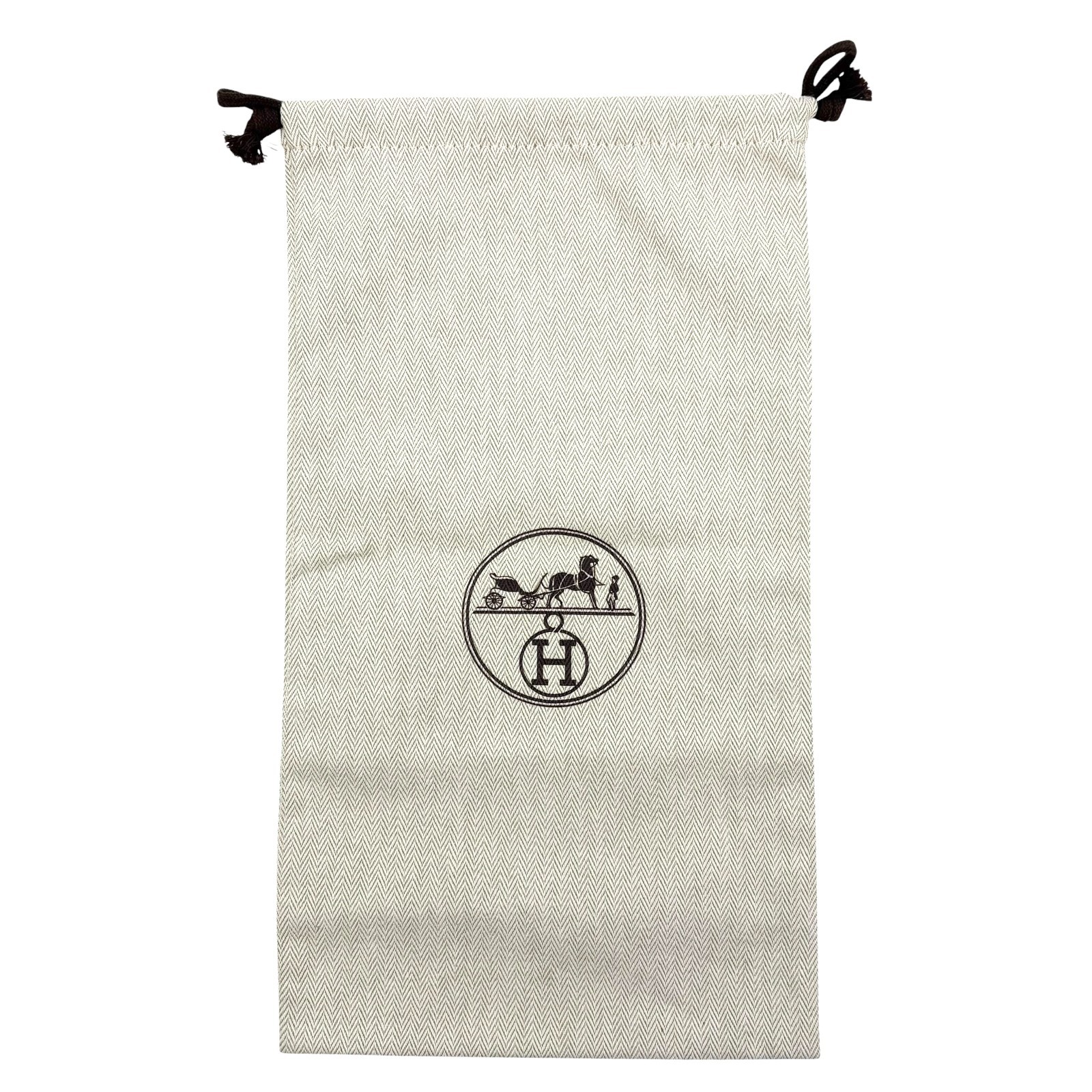 HERMES Dust Bag Drawstring Pouch 7.8 x 14 in (20×35.5cm) Authentic Storage Bag