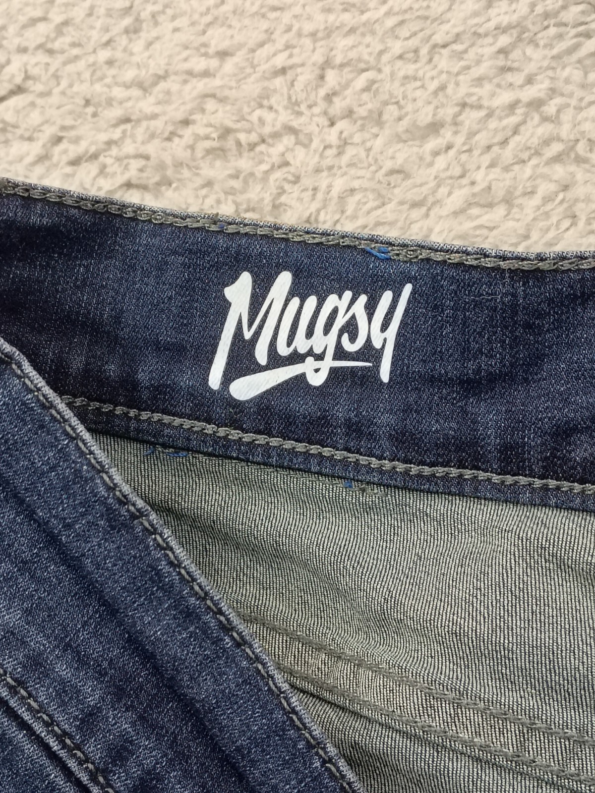 Mugsy Fultons Taper Jeans Regular Fit Men’s 35×30 (Fits 36×28) Stretch Dark Wash