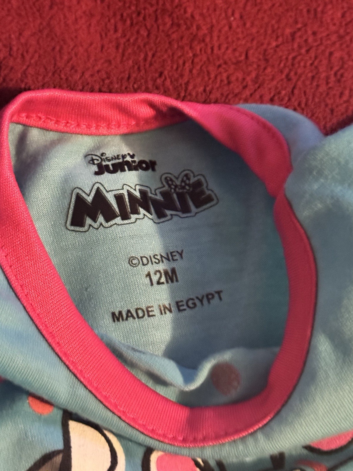 Disney Junior Minnie Mouse Two Piece Matching Set 12months New Without Tag
