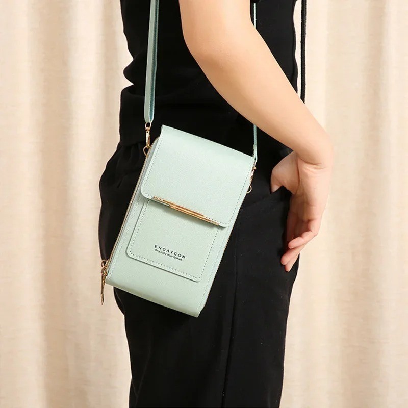 Women’s Crossbody Phone Bag Touch Screen Wallet PU Leather Shoulder Purse