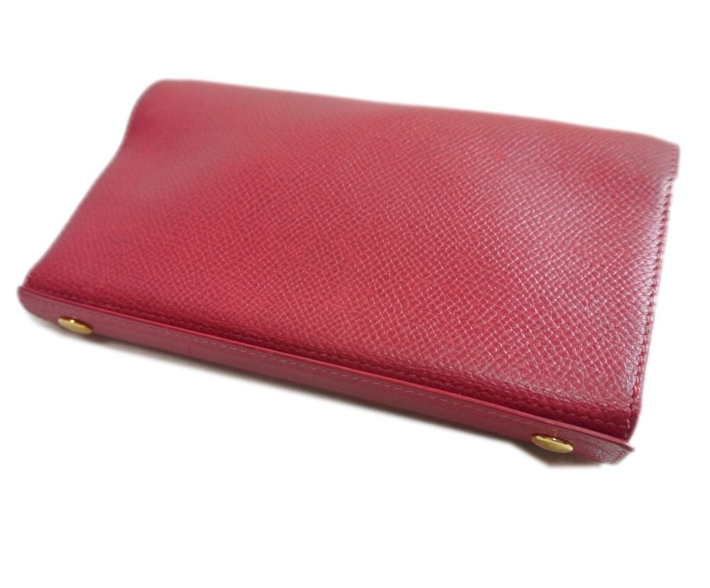 Authentic HERMES Caro PM Pouch Serie Leather #4055