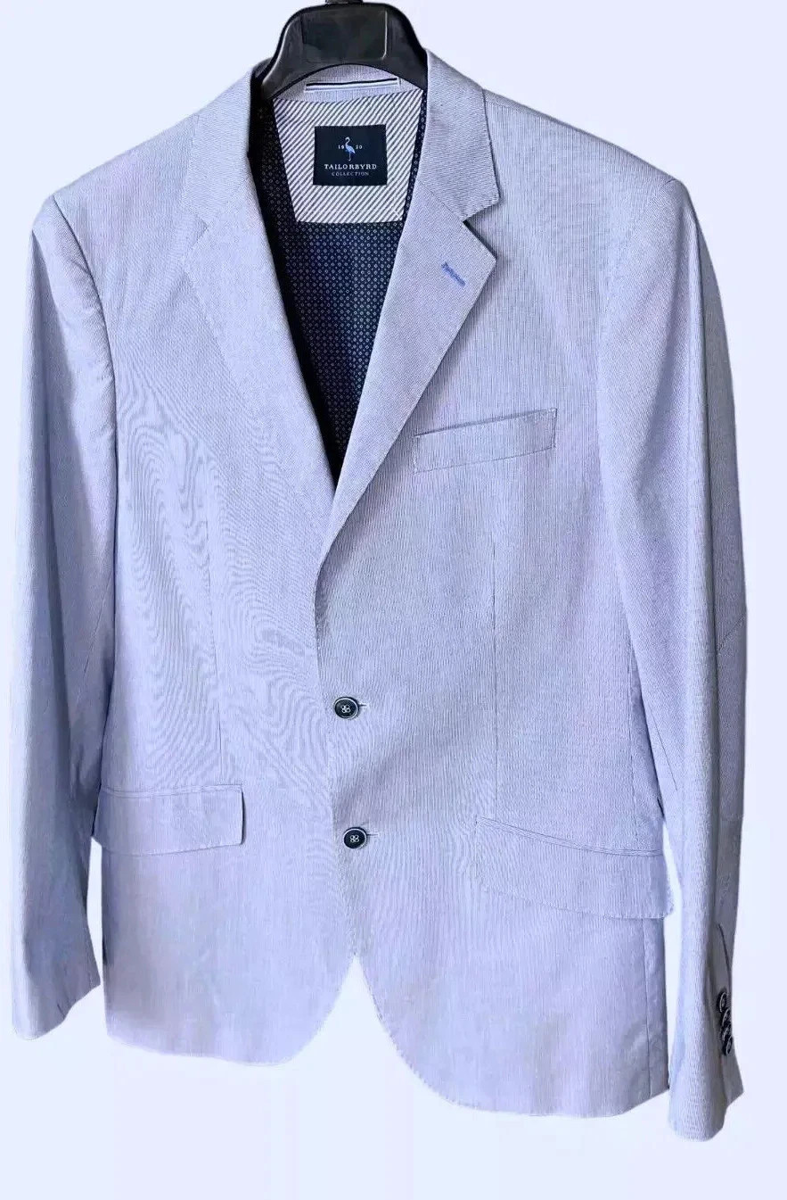 TailorByrd Men’s Sport Coat, Retail: $172, Tailorbyrd Men’s Blazer, Navy, 46R