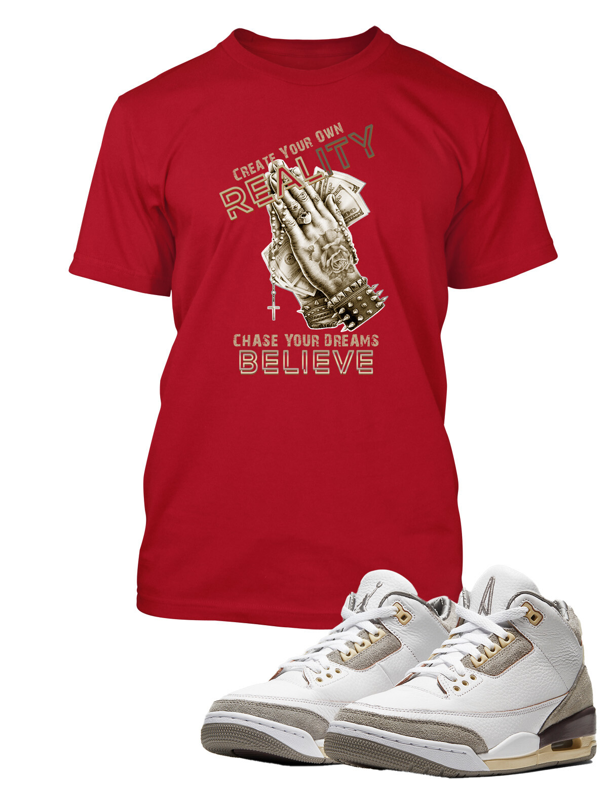 Chase Your Dreams Graphic Sneaker Sport Hip Tee Shirt to Match J3 Mariner Mens T