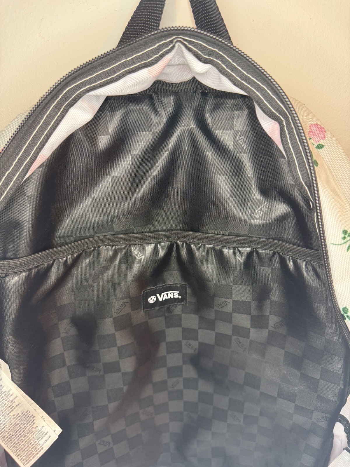 Vans Old Skool Classic Backpack School Laptop Bag Floral White used/excellent