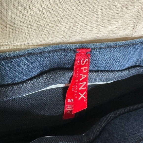 Spanx 5 Pocket High Rise Soft Knit Fabric Jean-Ish Ankle Leggings Blue Size S/P