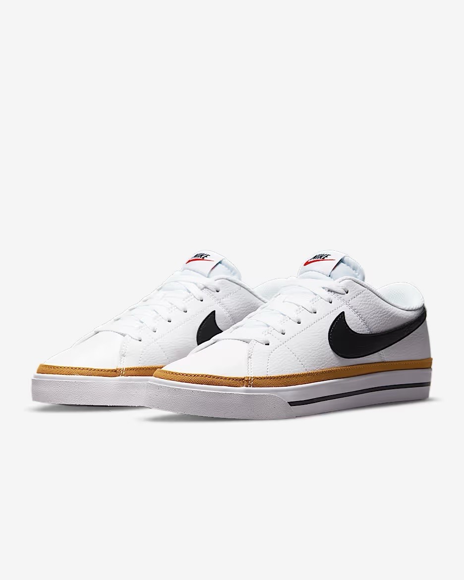 Women Nike Court Legacy NN Sneakers Shoes White/Desert Ochre/Orange DH3161-100