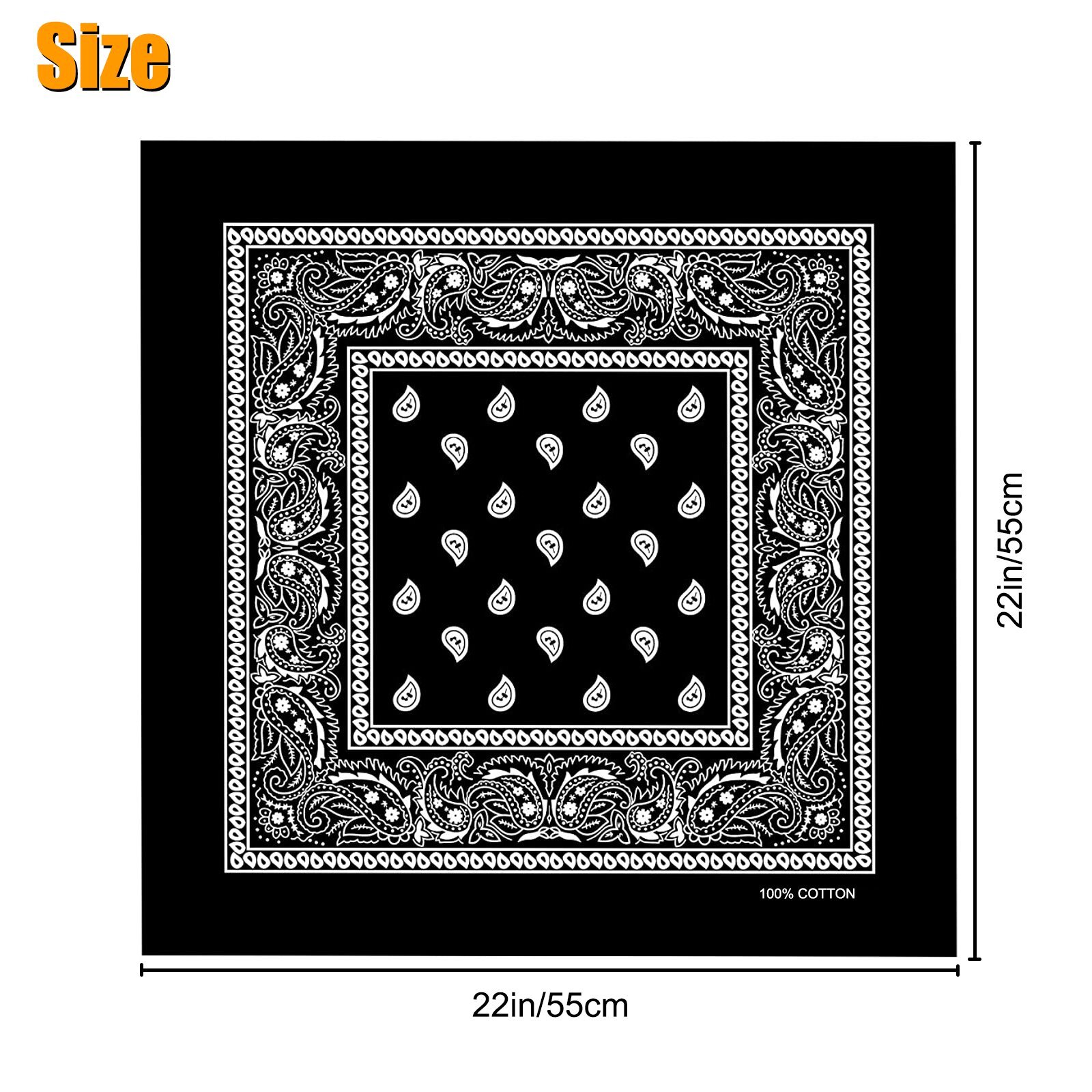 Lot of 12 Wholesale 100% Cotton Paisley Print Bandana Head Wrap Scarf Face Mask